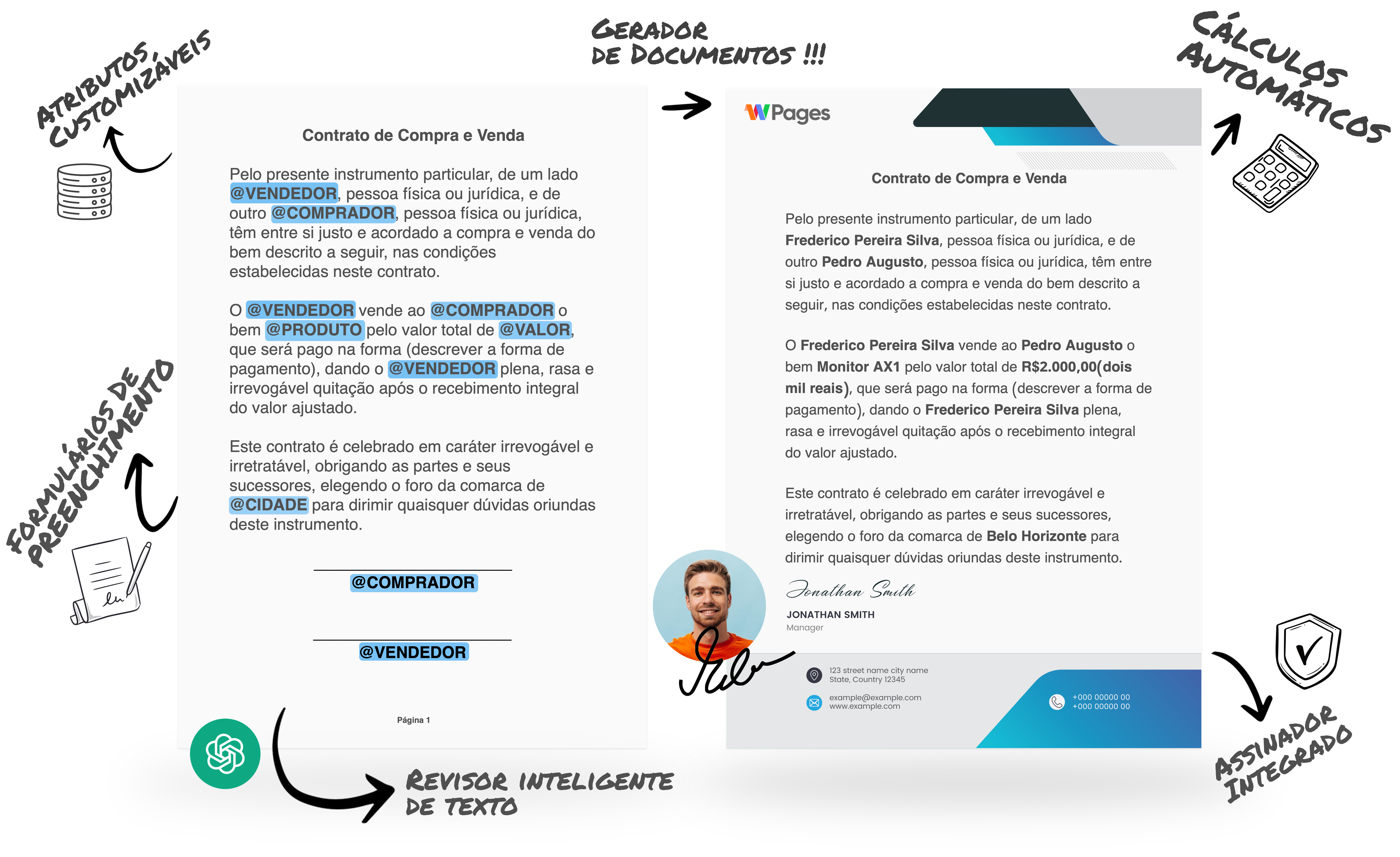 Editor de documentos do WPages